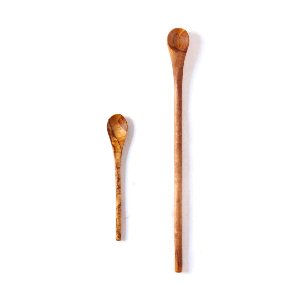 Thin Olive Wood Stirring Spoon