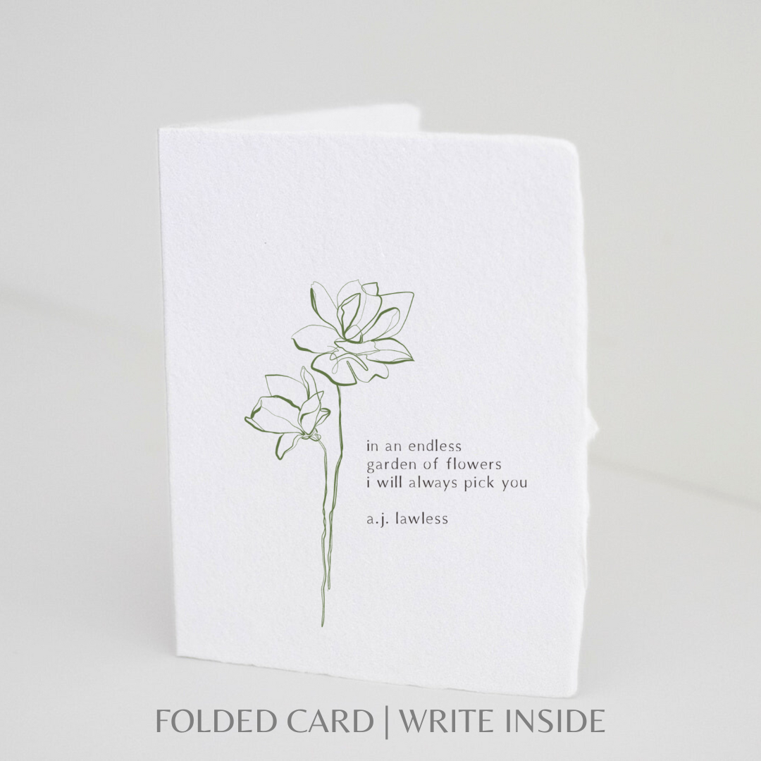 I Always Pick You | Plant Floral Love Greeting Card