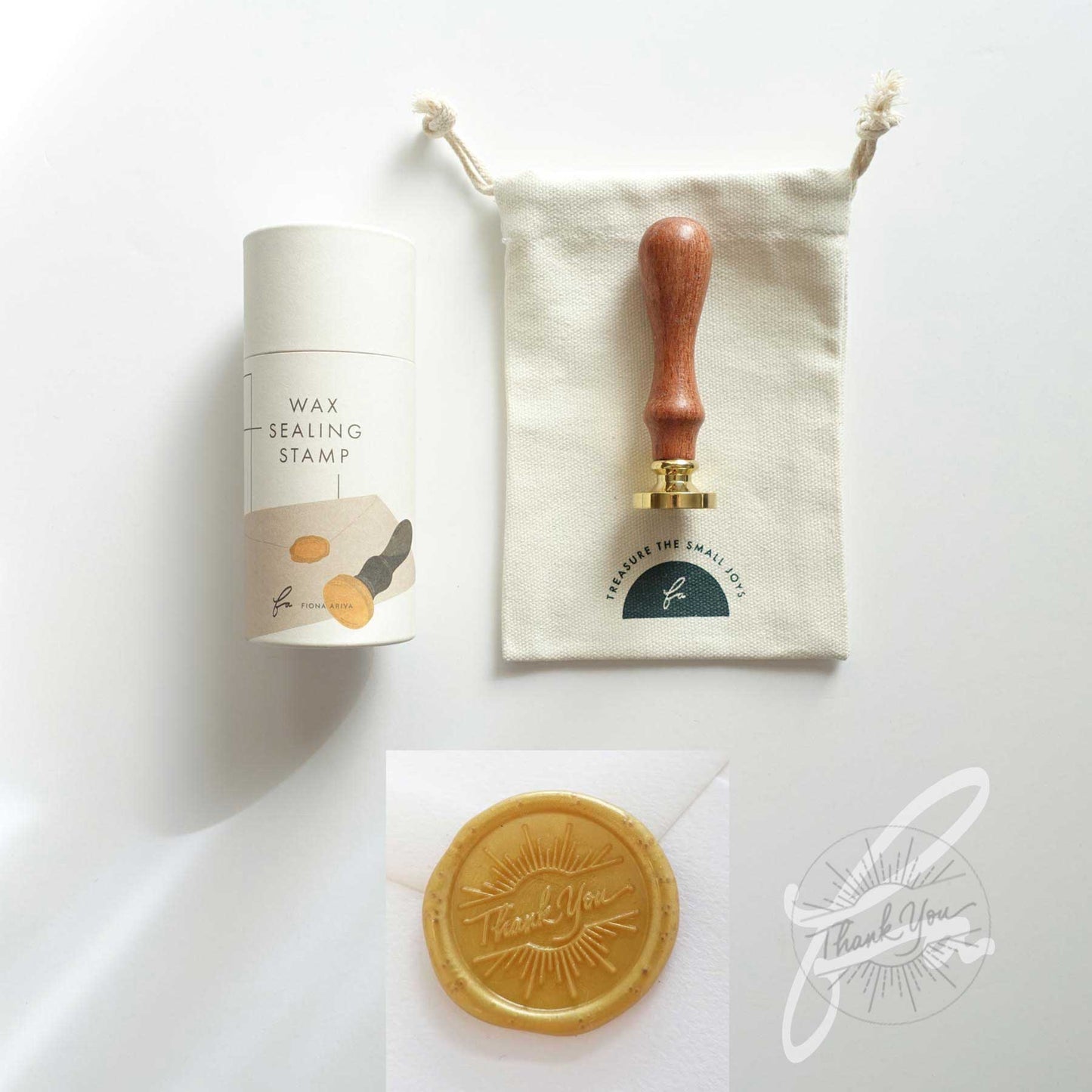 Thank you wax seal stamp, wax seal kit or stamp head