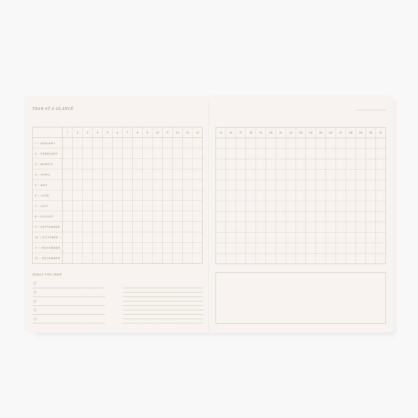 BLUE FLORAL | UNDATED MONTHLY PLANNER