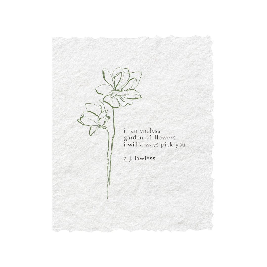 I Always Pick You | Plant Floral Love Greeting Card