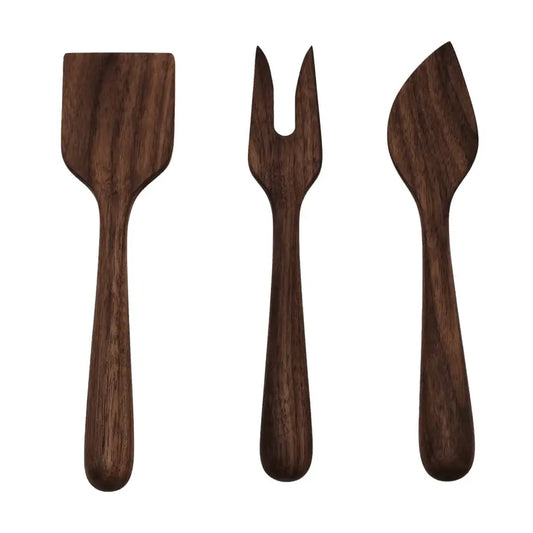 Walnut Wood Cheese Utensil Set of 3