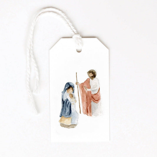 Mary & joseph gift tags