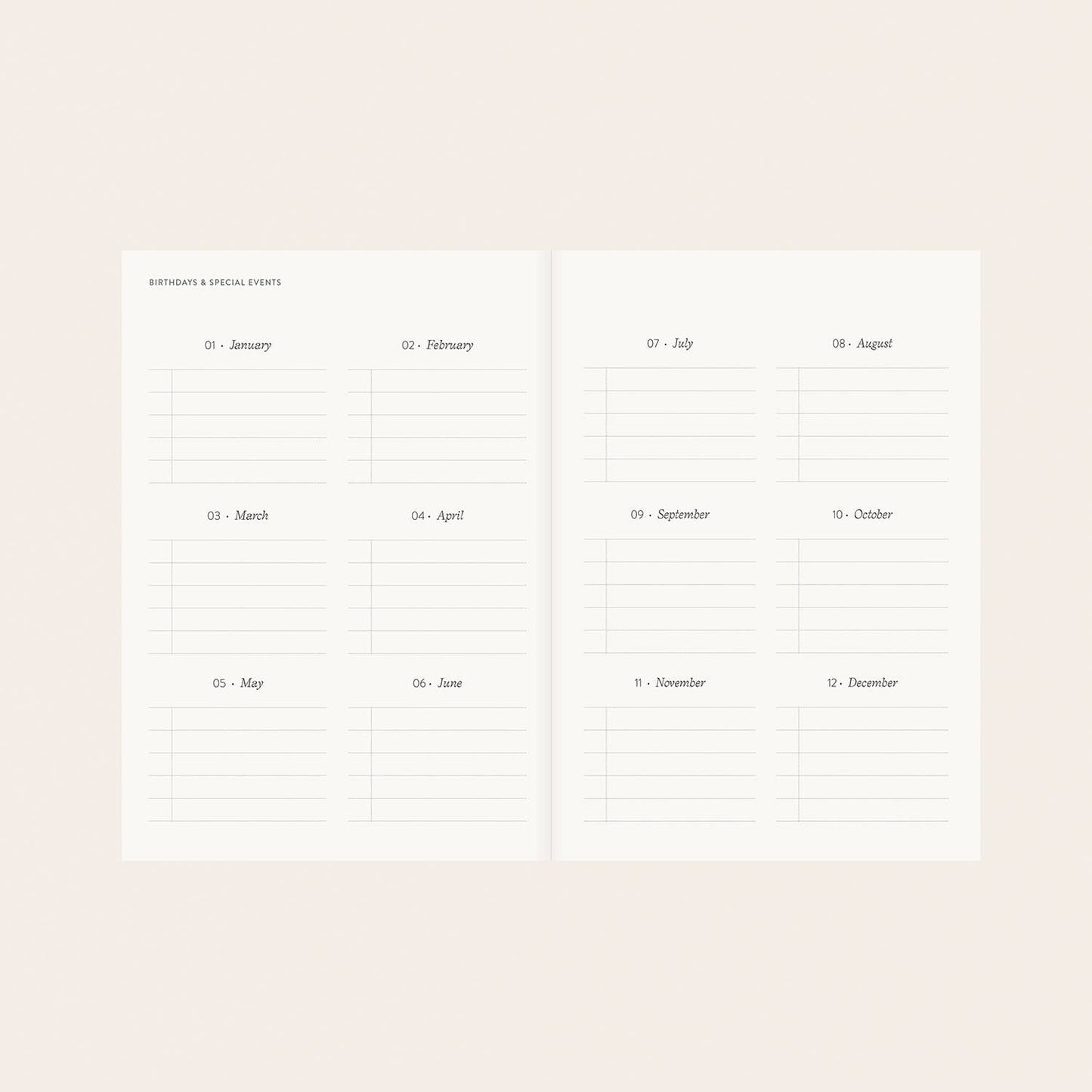 HERBARIUM | LINEN-BOUND UNDATED PLANNER
