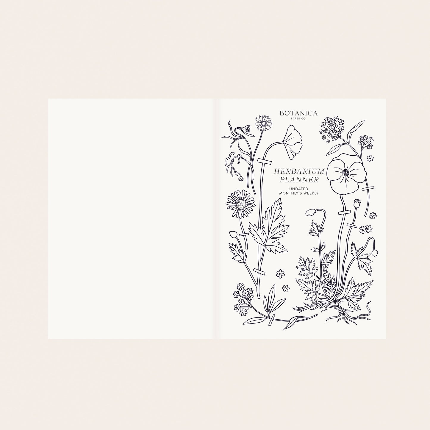 HERBARIUM | LINEN-BOUND UNDATED PLANNER