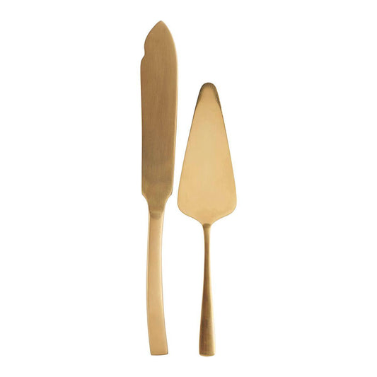 Gold Cake Serving Set of 2