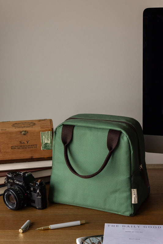 Lunch Tote, Green Diamond