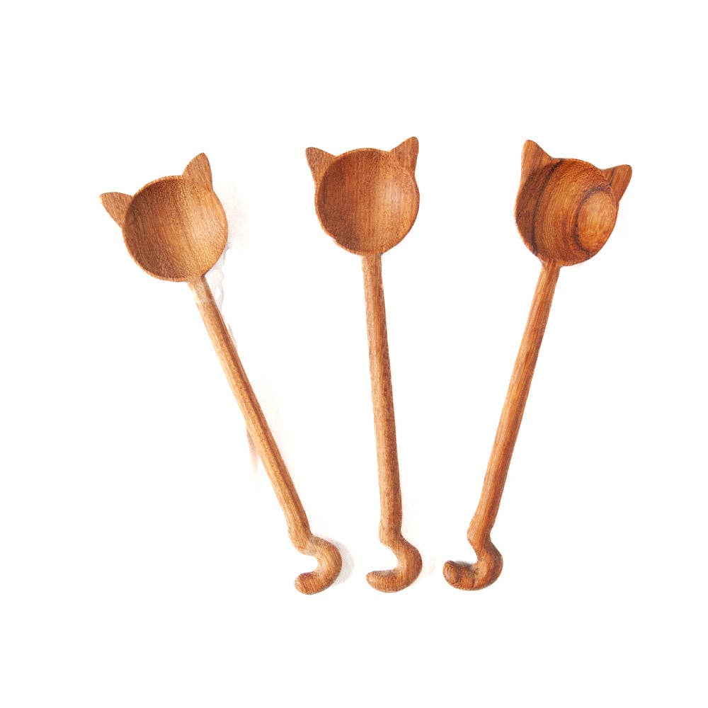 Wooden Cat Shaped Spoon