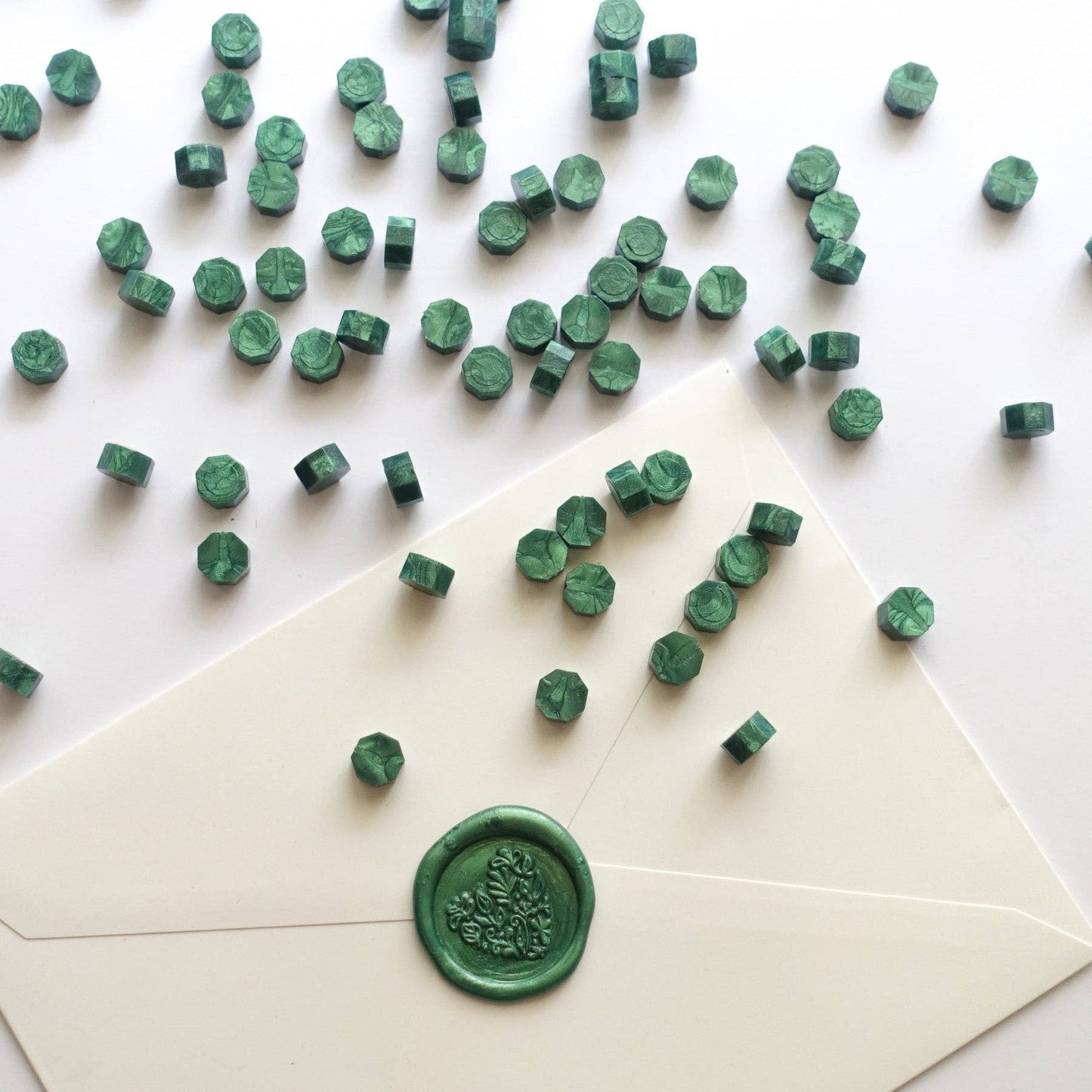 Forest Green 100pcs Sealing Wax Beads