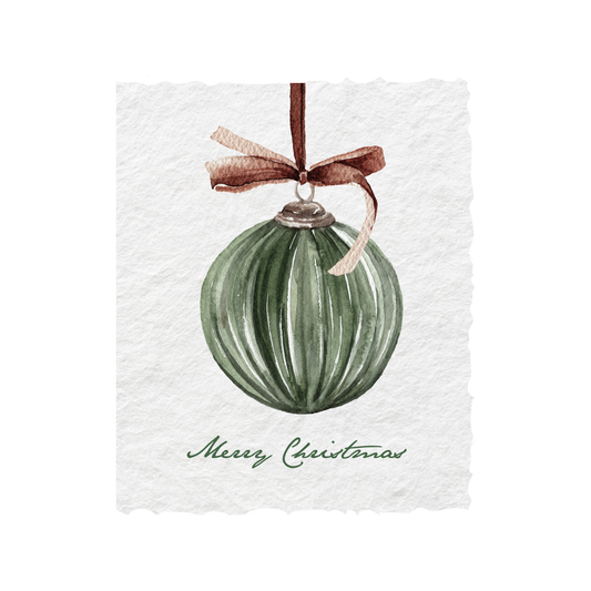 Merry Christmas Ornament Holiday Greeting Card