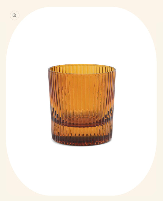 The Scout Lowball Glass - Amber, Set of 2